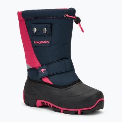 Śniegowce juniorskie KangaROOS Kanga-Bean II dkdaisy. Czerwone buty zimowe męskie Kangaroos, na zimę, bez zapięcia. Za 149.99 zł.