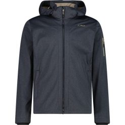 Lekką kurtka z kapturem softshell CMP. Szare kurtki męskie CMP, na jesień, bez wzorów, z materiału, z kapturem. Za 361.70 zł.
