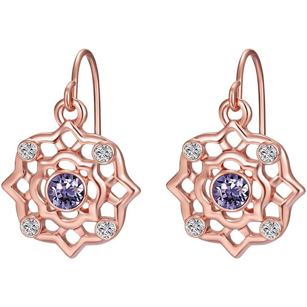 Lulu & Jane Stop metali Zdobienie kryształkami Swarovski® Kolczyki 1 ct Damski. Białe kolczyki damskie Lulu & Jane, pozłacane. Za 99.99 zł.