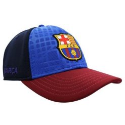 Męska Czapka Z Daszkiem Estadium. Czarne czapki męskie FC Barcelona, bez wzorów, z materiału. Za 193.99 zł.