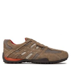 Półbuty Geox. Brązowe półbuty męskie Geox, bez zapięcia. Za 319.99 zł.