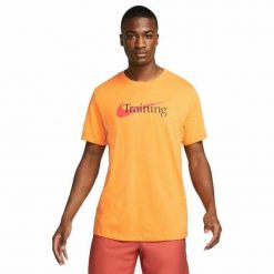 Koszulka z krótkim rękawem Męska Nike Dri-Fit Pomarańczowy. Brązowe t-shirty sportowe męskie Nike, m, bez ramiączek, do biegania, dri-fit (nike). Za 179.00 zł.