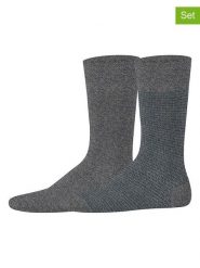 ESPRIT Skarpety (2 pary) "Piqué" w kolorze antracytowo-niebieskim rozmiar: 39-42. Czarne skarpetki męskie Esprit, bez wzorów, ze splotem. Za 39.31 zł.