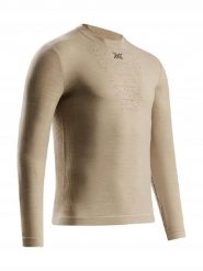 Koszulka męska X-Bionic MIGHTYWOOL SHIRT LS MEN SAND M100. Brązowe bielizna termoaktywna męska X-Socks, m, bez wzorów, z wełny. Za 599.99 zł.