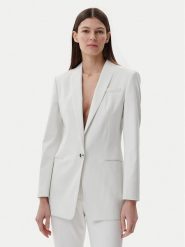 HUGO Marynarka 50537759 Biały Slim Fit. Białe marynarki i żakiety damskie Hugo, bez wzorów, z syntetyku. Za 859.99 zł.