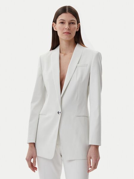 HUGO Marynarka 50537759 Biały Slim Fit. Białe marynarki i żakiety damskie Hugo, bez wzorów, z syntetyku. Za 729.99 zł.