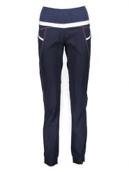 Crazy Spodnie funkcyjne w kolorze granatowo-białym rozmiar: S. Niebieskie spodnie sportowe damskie Crazy, s, z materiału, outdoorowe. Za 127.05 zł.