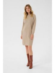 Cream Sukienka dzianinowa w kolorze beżowym rozmiar: XXL. Brązowe sukienki damskie Cream, na co dzień, s, bez wzorów, z dzianiny, klasyczne, bez kołnierzyka, bez ramiączek, mini, proste. Za 152.99 zł.