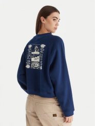 Quiksilver Bluza Graphic Crew EQWFT03198 Granatowy Regular Fit. Niebieskie bluzy bez kaptura damskie Quiksilver, xs, z bawełny. Za 299.99 zł.