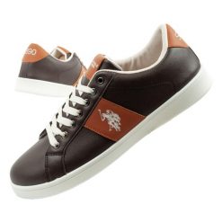 Buty trampki sneakersy męskie U.S. Polo Assn. Brązowe trampki i tenisówki męskie U.S. Polo Assn., bez wzorów, bez zapięcia. Za 169.00 zł.