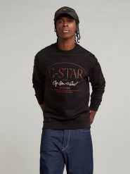 G-Star Bluza w kolorze czarnym rozmiar: XXL. Czarne bluzy bez kaptura męskie G-Star, xxl, z bawełny. Za 148.96 zł.