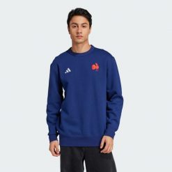 Bluza France Heritage. Niebieskie bluzy bez kaptura męskie Adidas, xl. W wyprzedaży za 216.50 zł.