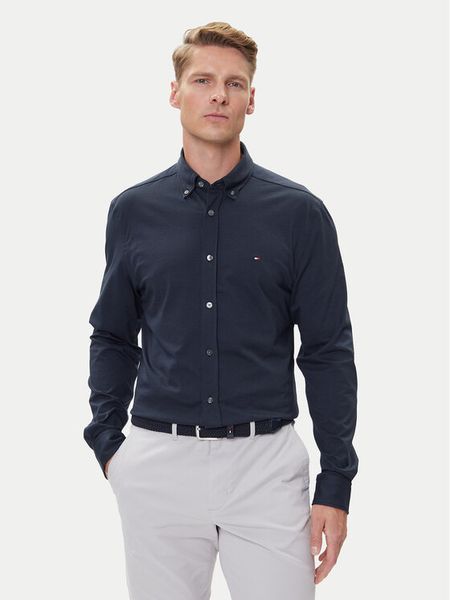 Tommy Hilfiger Koszula Performance MW0MW39418 Granatowy Slim Fit. Niebieskie koszule męskie Tommy Hilfiger, m, bez wzorów, z syntetyku, bez kołnierzyka, bez ramiączek. Za 299.99 zł.