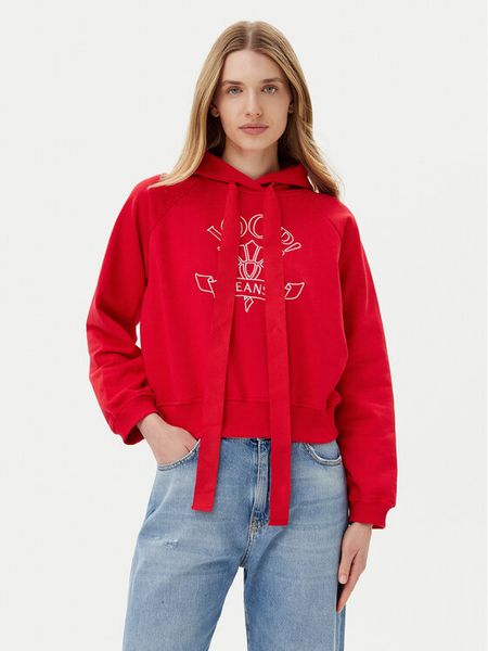 JOOP! Jeans Bluza Tinna 30046176 Czerwony Regular Fit. Czerwone bluzy bez kaptura damskie Joop! Jeans, l, z bawełny. Za 349.99 zł.