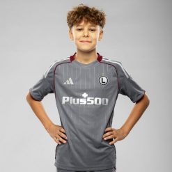 Koszulka dziecięca Legia Warszawa Trzeci Komplet na sezon 2025/26. Czarne bluzki sportowe damskie Adidas, z materiału, bez kołnierzyka, bez ramiączek. Za 269.99 zł.