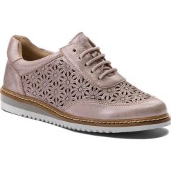 Półbuty CAPRICE - 9-23504-20 Rose Metallic 520. Czerwone półbuty damskie Caprice, bez wzorów, z materiału, bez obcasa, na płaskiej podeszwie. W wyprzedaży za 199.00 zł.