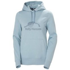 Bluza z kapturem damska Helly Hansen Nord Graphic. Niebieskie bluzy z kapturem damskie Helly Hansen, xs, z bawełny. Za 422.00 zł.