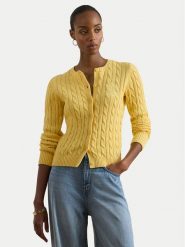 LAUREN RALPH LAUREN Kardigan 200932225016 Żółty Regular Fit. Żółte kardigany damskie Lauren Ralph Lauren, xl, bez wzorów, z bawełny. Za 949.99 zł.