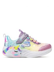 Skechers Sneakersy Unicorn Dreams 302311L/PRMT Kolorowy. Buty sportowe dziewczęce Skechers, bez wzorów, ze skóry, bez zapięcia. Za 149.99 zł.
