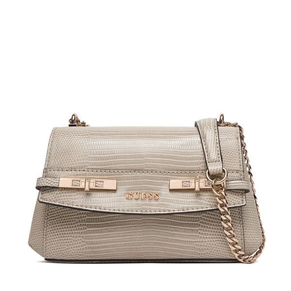 Torebka Guess. Brązowe torebki klasyczne damskie Guess, z aplikacjami, wizytowe, bez kołnierzyka, bez ramiączek. Za 589.99 zł.