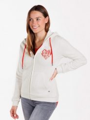 KEY LARGO Bluza "Sweet Apple" w kolorze białym rozmiar: M. Białe bluzy z kapturem damskie KEY LARGO, m. Za 113.10 zł.