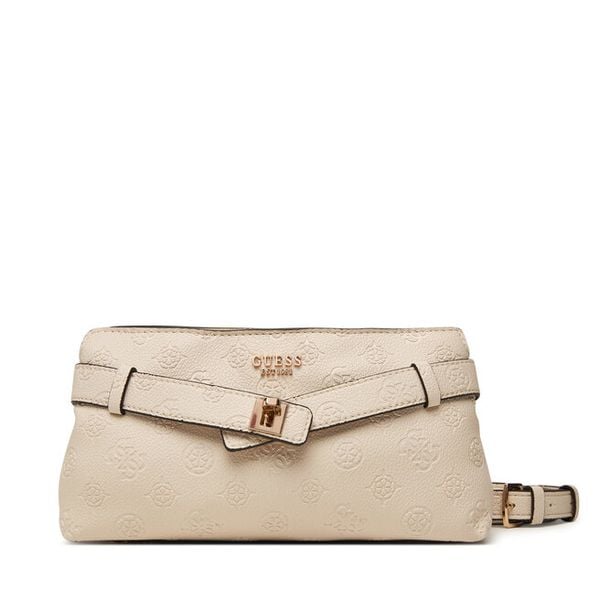 Torebka Guess. Brązowe listonoszki damskie Guess, z aplikacjami, bez dodatków. Za 544.99 zł.