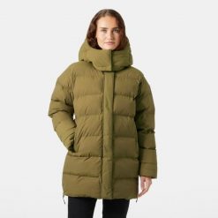 Parka damska z kapturem Helly Hansen Aspire. Brązowe parki damskie Helly Hansen, na zimę, bez wzorów. W wyprzedaży za 1,192.00 zł.