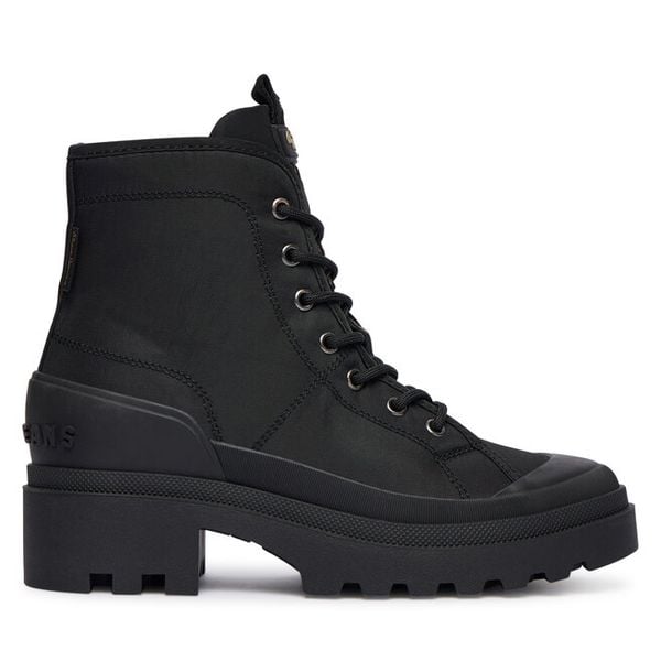 Trapery Pepe Jeans. Czarne trapery damskie Pepe Jeans, z jeansu, bez obcasa. Za 449.99 zł.