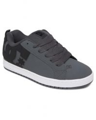 Buty skórzane dla Mężczyzn COURT GRAFFIK. Brązowe buty sportowe na co dzień męskie DC Shoes, z materiału, bez zapięcia, trekkingowe. Za 369.99 zł.