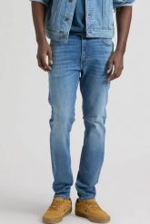 MESKIE SPODNIE LEE LUKE MID SOLARA 112378734. Spodnie materiałowe męskie Lee, bez wzorów, z jeansu. Za 199.99 zł.