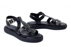 WONDERS AB-1567 negro, sandały damskie. Czarne sandały damskie Wonders, bez wzorów, bez obcasa. Za 509.50 zł.