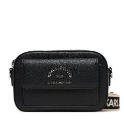 Torebka KARL LAGERFELD. Czarne listonoszki damskie Karl Lagerfeld, bez wzorów, bez dodatków. Za 519.99 zł.
