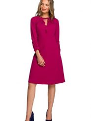 Stylove Sukienka w kolorze różowym rozmiar: L. Różowe sukienki damskie Stylove, l, bez wzorów, bez kołnierzyka, bez ramiączek, midi, rozkloszowane. Za 302.35 zł.