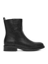 Clara Barson Botki CEO-WS6371-03 Czarny. Czarne botki damskie Clara Barson, z materiału, bez obcasa, na płaskiej podeszwie, bez zapięcia. Za 149.99 zł.