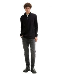 TOM TAILOR Denim Bluza w kolorze czarnym rozmiar: L. Czarne bluzy bez kaptura męskie Tom Tailor Denim, l, z bawełny. Za 83.42 zł.