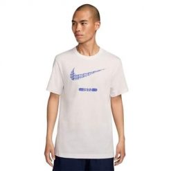 Koszulka sportowa męska Nike 6 Swoosh. Białe t-shirty sportowe męskie Nike, m, bez ramiączek. Za 206.00 zł.
