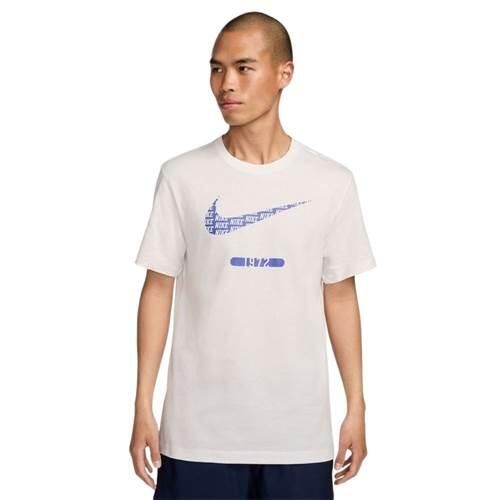 Koszulka sportowa męska Nike 6 Swoosh. Białe t-shirty sportowe męskie Nike, m, bez ramiączek. Za 207.00 zł.