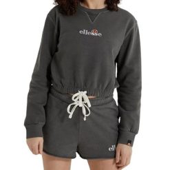 Bluza treningowa damska Ellesse Popsy Cropped bawełniana. Szare bluzy bez kaptura damskie Ellesse, z bawełny. Za 132.00 zł.