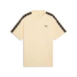 T-Shirt Puma Ess Elevated Tape Relaxed Tee Dorośli. Brązowe t-shirty męskie Puma, s, bez wzorów, z bawełny, bez kołnierzyka. Za 195.99 zł.