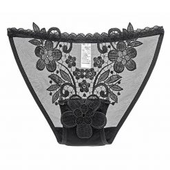 Figi z haftem i prześwitującym materiałem Pakize. Zielone figi damskie Intica, m, bez wzorów, z tkaniny. Za 69.00 zł.