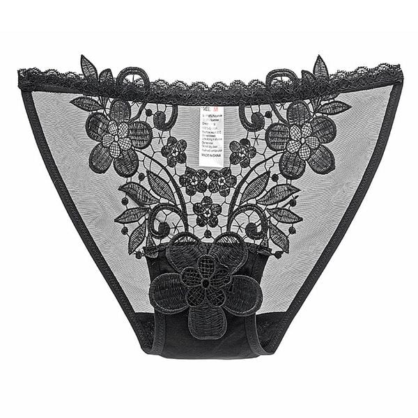 Figi z haftem i prześwitującym materiałem Pakize. Zielone figi damskie Intica, m, bez wzorów, z tkaniny. Za 69.00 zł.