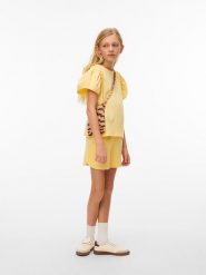 Vero Moda Girl Koszulka w kolorze żółtym rozmiar: 158/164. Żółte koszulki dziewczęce Vero Moda Girl, bez wzorów, z bawełny, bez ramiączek. Za 61.89 zł.