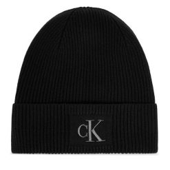 Czapka Calvin Klein. Czarne czapki zimowe damskie CALVIN KLEIN. Za 169.99 zł.