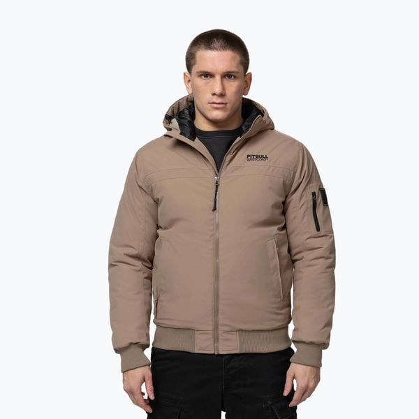 Kurtka zimowa męska Pitbull Balboa 2 Hooded. Brązowe kurtki męskie PITBULL, na zimę, l, bez wzorów, z materiału, bez kaptura. Za 329.99 zł.