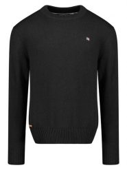 Geographical Norway Sweter "Flinder" w kolorze czarnym rozmiar: M. Czarne swetry męskie Geographical Norway, m, bez wzorów, z bawełny, bez kołnierzyka. Za 113.63 zł.