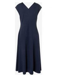 More & More Sukienka w kolorze granatowym rozmiar: 34. Niebieskie sukienki damskie MORE & MORE, bez wzorów, bez kołnierzyka, bez ramiączek, midi. Za 294.45 zł.