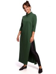 Be Wear Tunika w kolorze zielonym rozmiar: L. Zielone tuniki damskie Be Wear, na co dzień, l, bez wzorów, bez kołnierzyka, bez ramiączek. Za 118.56 zł.