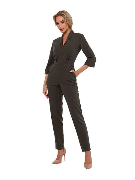 Made of emotion Kombinezon w kolorze antracytowym rozmiar: M. Czarne kombinezony damskie Made Of Emotion, m, bez wzorów, bez kołnierzyka, bez ramiączek. Za 292.20 zł.