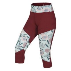 Legging kobieta Ocun Rhea 3/4 wine. Czerwone spodnie dresowe damskie Ocun, s, bez wzorów, z materiału. Za 114.99 zł.