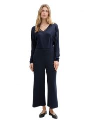 Tom Tailor Koszulka w kolorze granatowym rozmiar: XL. Niebieskie bluzki damskie Tom Tailor, xl, bez wzorów, z lyocellu, bez kołnierzyka, bez ramiączek. Za 70.08 zł.